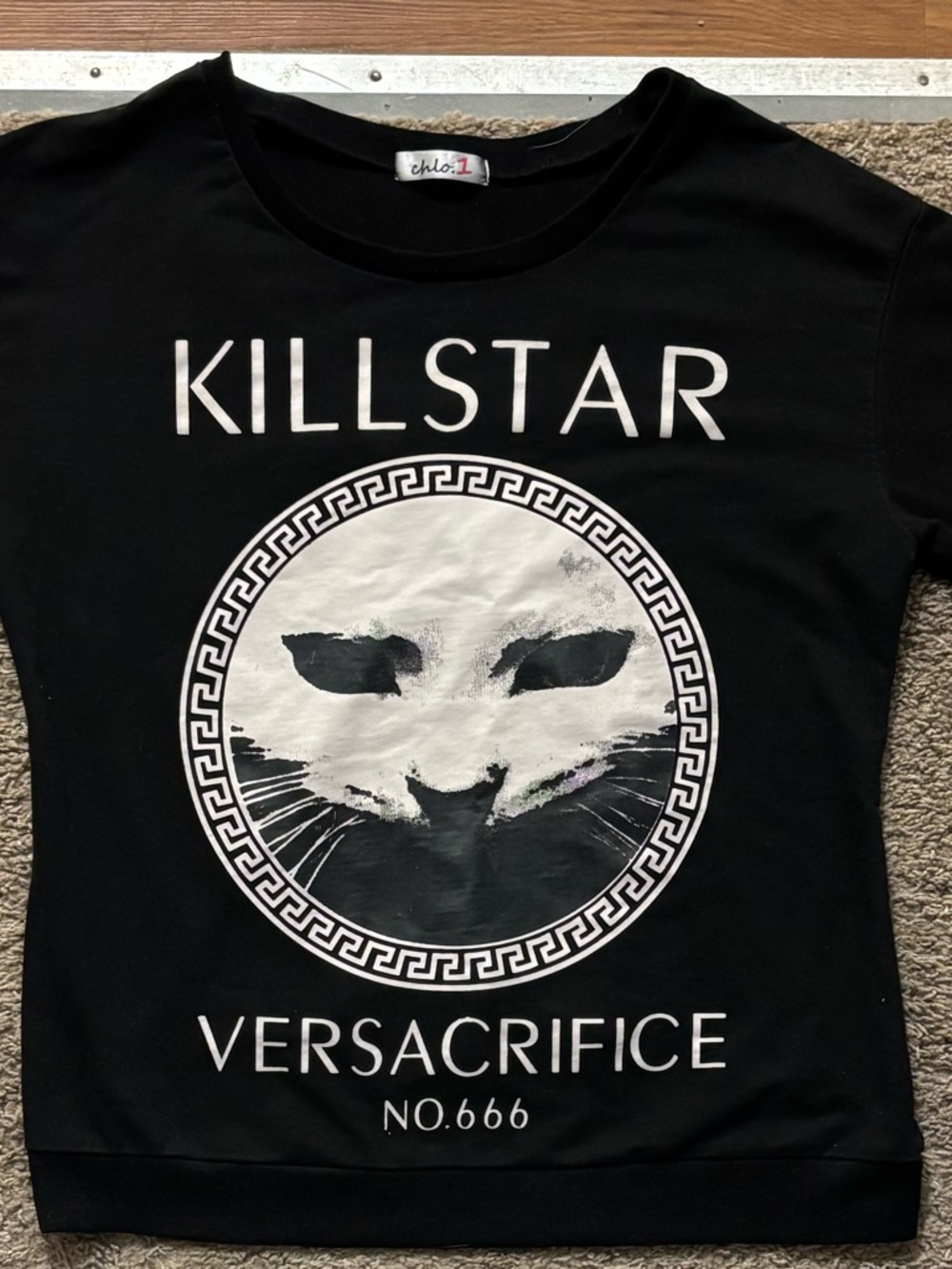 Chlo.1 Killstar Men Md Versacrifice Graphic Tee - Black & White Unisex Like New